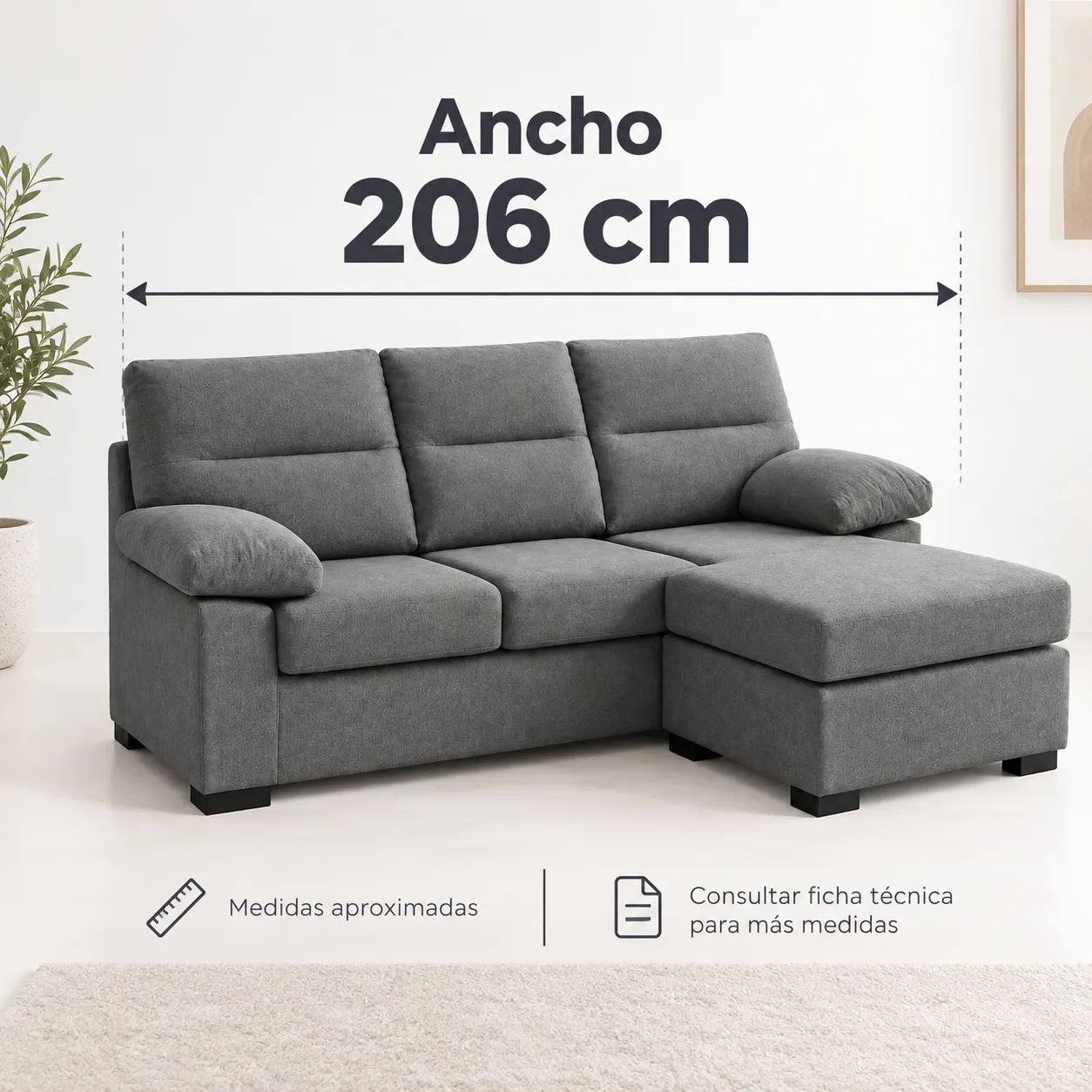 Sofá Chaiselongue Ahorro